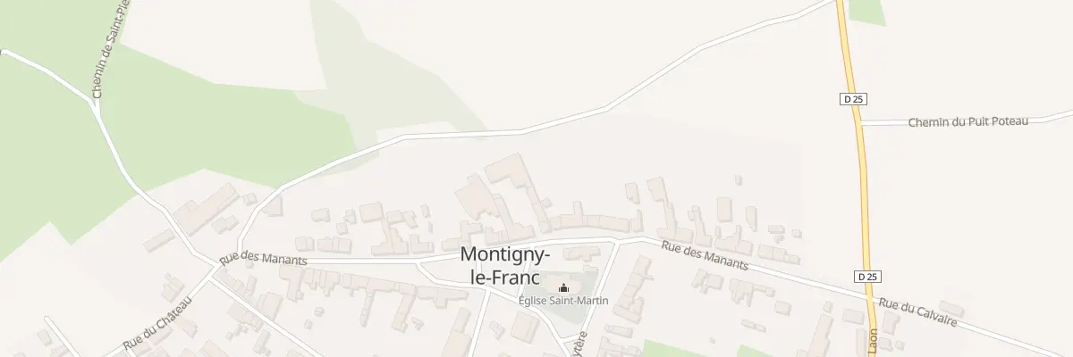 Plan du 25 Rue des Manants à Montigny-le-Franc