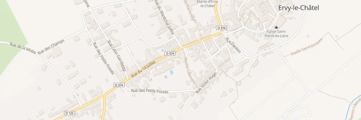 Plan du 25 Rue du 14 Juillet à Ervy-le-Châtel