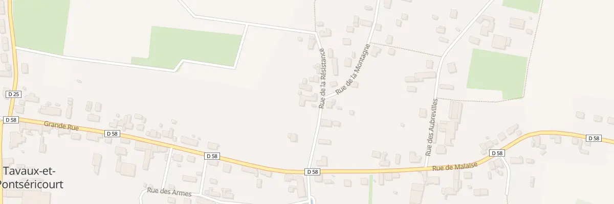 Plan du 5 Rue de la Résistance à Tavaux-et-Pontséricourt
