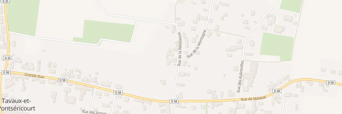 Plan du 7 Rue de la Résistance à Tavaux-et-Pontséricourt