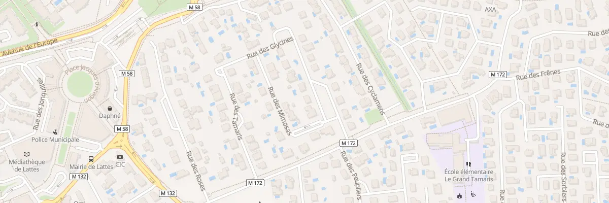 Plan du 1 Rue des Lavandes à Lattes