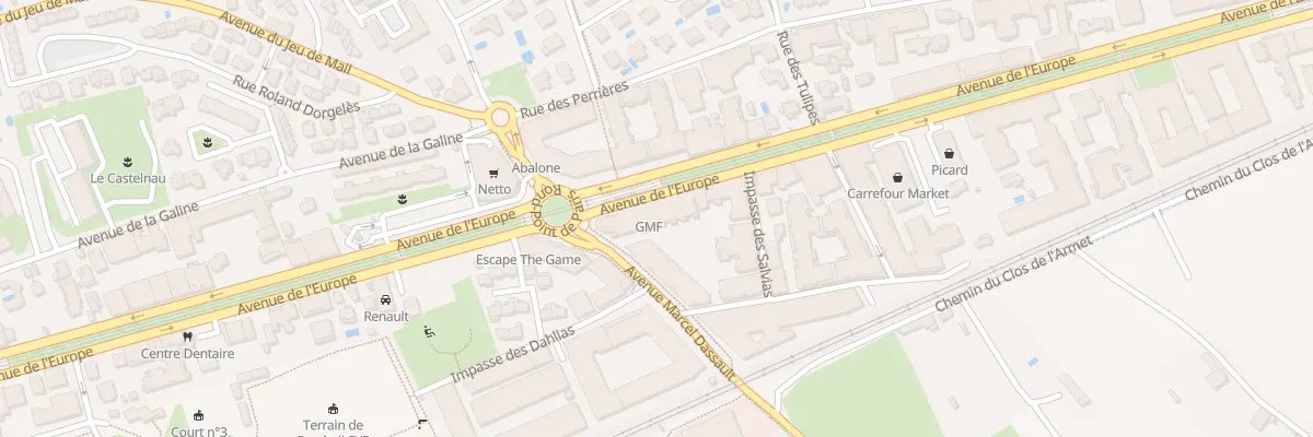 Plan du 45 Av Marcel Dassault à Castelnau-le-Lez