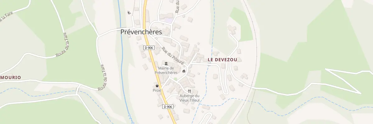 Plan du 5255 Pl de l’Eglise à Prévenchères