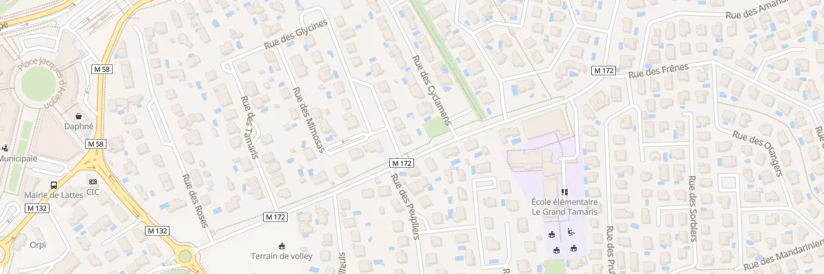 Plan du 2 Rue des Lavandes à Lattes