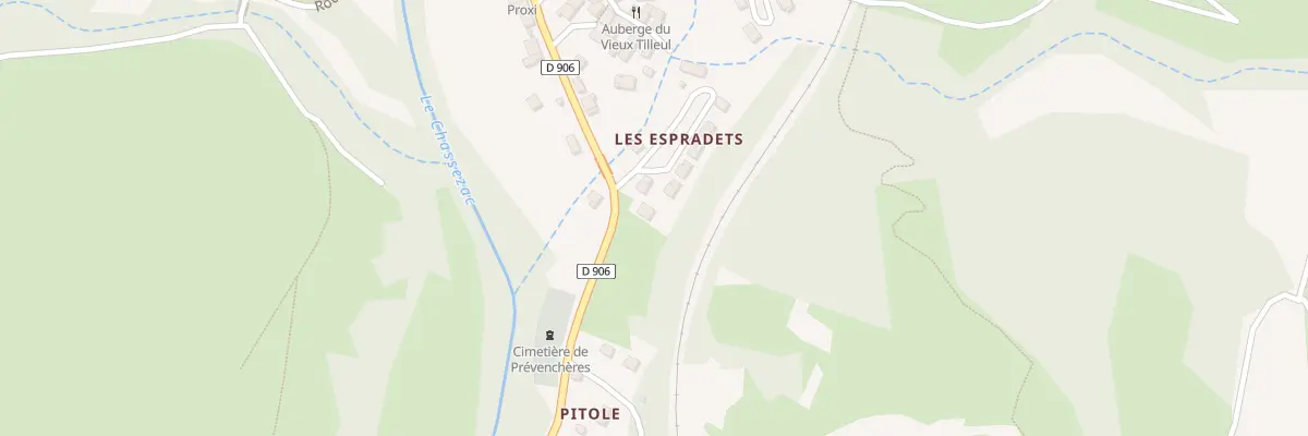 Plan du 2 Rue des Espradets à Prévenchères