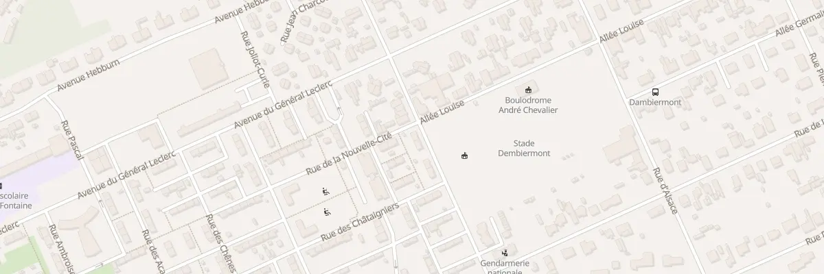 Plan du 20 Rue Lt Colonel Dereppe à Hautmont