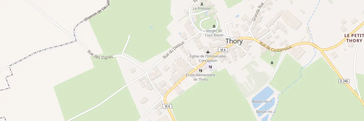 Plan du 14 Le Village à Thory
