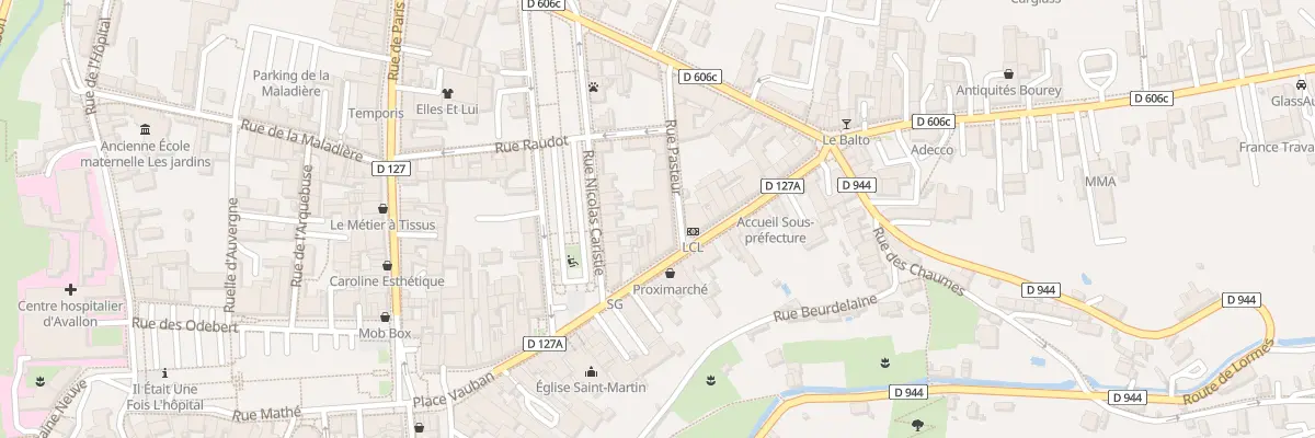 Plan du 3 Rue Pasteur à Avallon