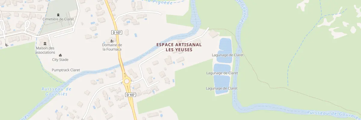 Plan du 4 Esp Artisanal Les Yeuses à Claret