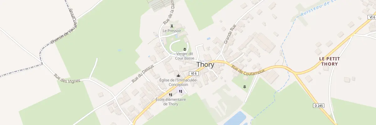 Plan du 1 Rue du Dessus à Thory