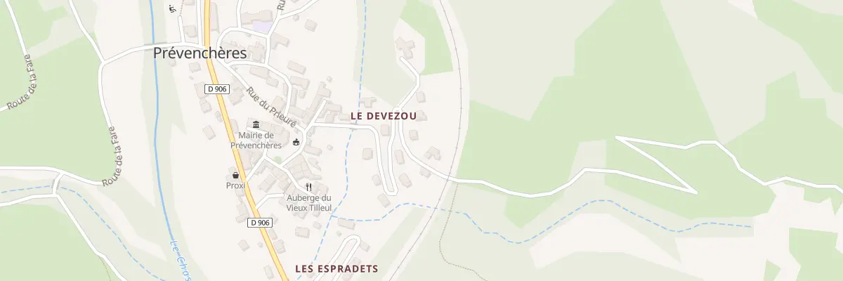 Plan du 5169 Prévenchères Village à Prévenchères