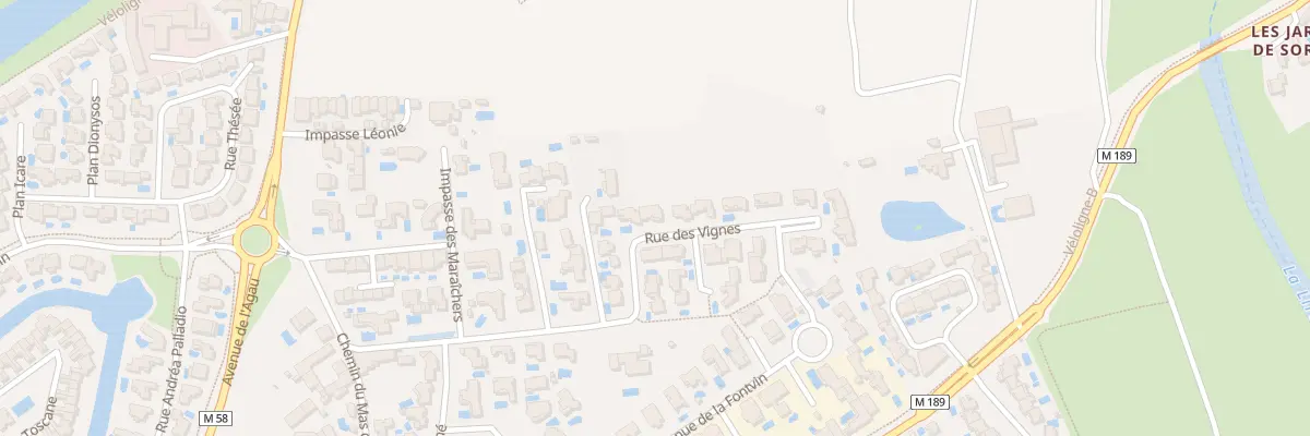Plan du 20 Rue des Vignes à Lattes