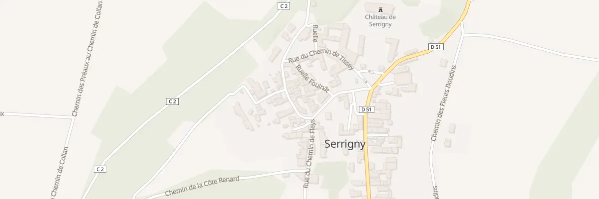Plan du 2 Rue des Quincerots à Serrigny
