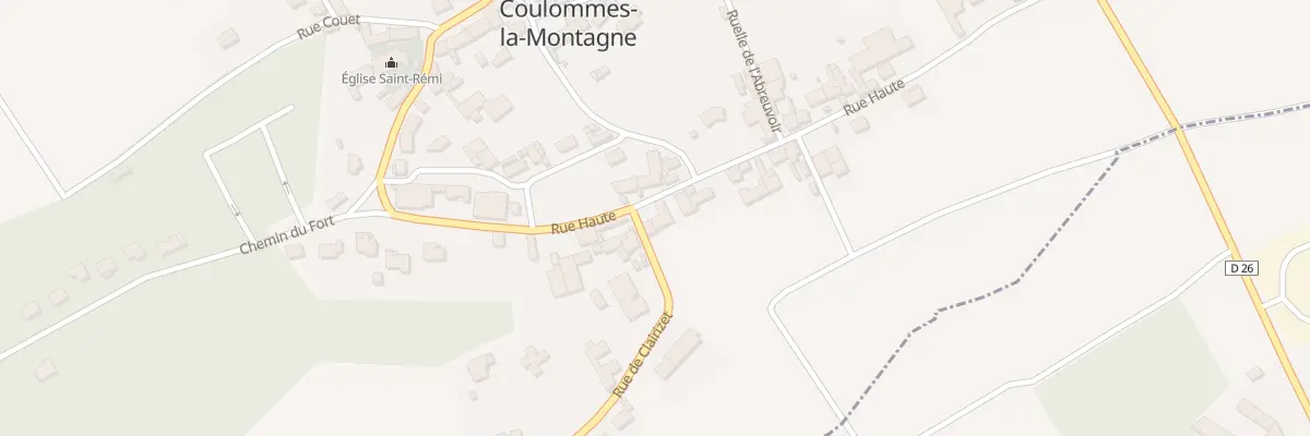 Plan du 12B Rue Haute à Coulommes-la-Montagne