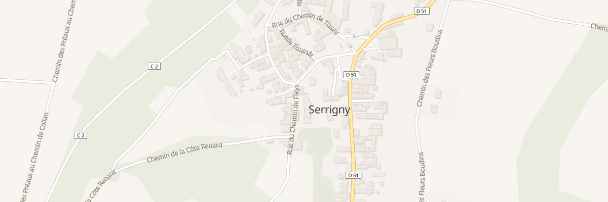 Plan du 1 Rue du Chem de Fleys à Serrigny