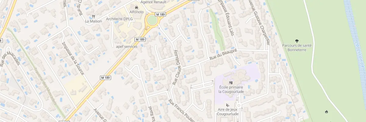 Plan du 13 Rue Claude Debussy à Lattes