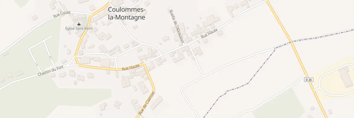 Plan du 16 Rue Haute à Coulommes-la-Montagne