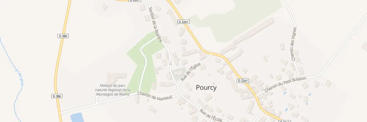Plan du 9000 Rue de l’Eglise à Pourcy