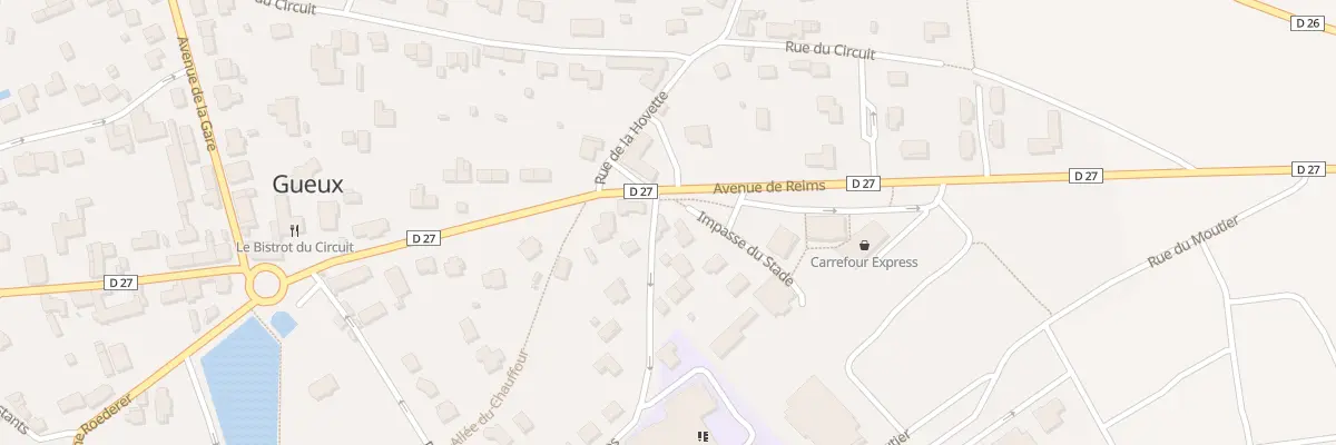 Plan du 28 Av de Reims à Gueux