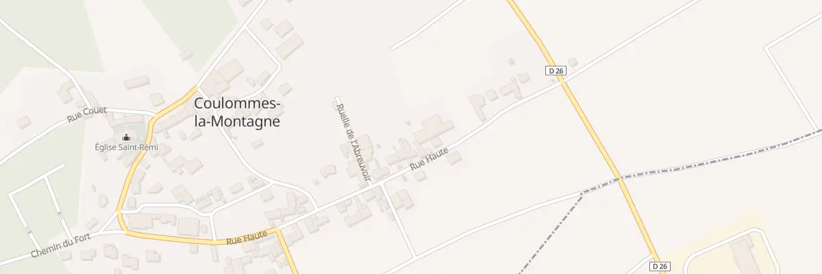 Plan du 21 Rue Haute à Coulommes-la-Montagne