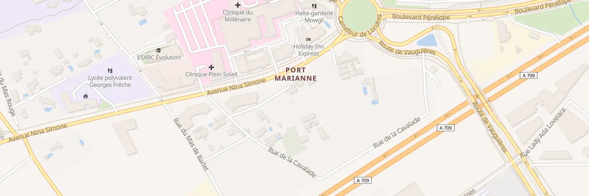 Plan du 591 Rue de la Cavalade à Montpellier