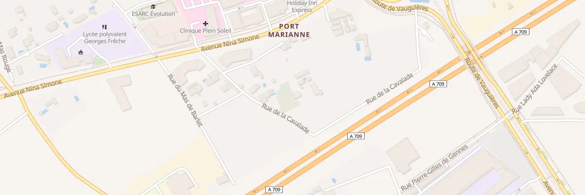 Plan du 655 Rue de la Cavalade à Montpellier