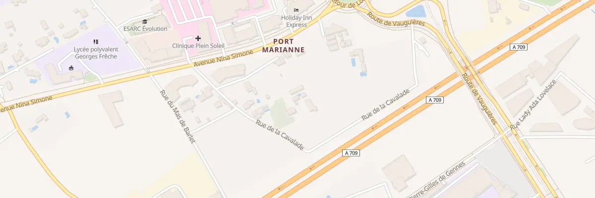 Plan du 651 Rue de la Cavalade à Montpellier