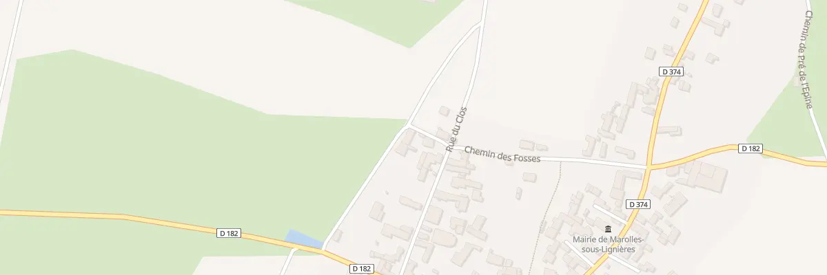 Plan du 15 Rue du Clos à Marolles-sous-Lignières