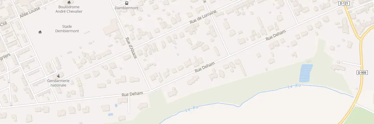 Plan du 38 Rue Deham à Hautmont
