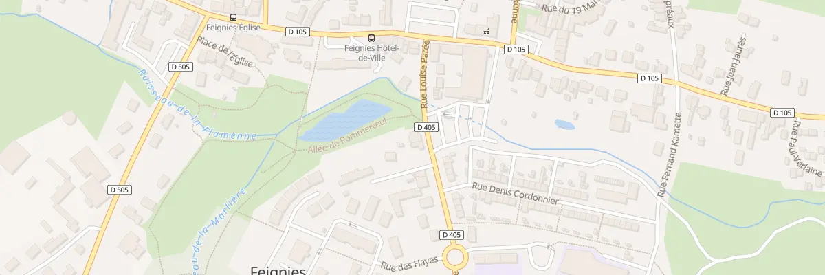 Plan du 6 Rue Louise Parée à Feignies