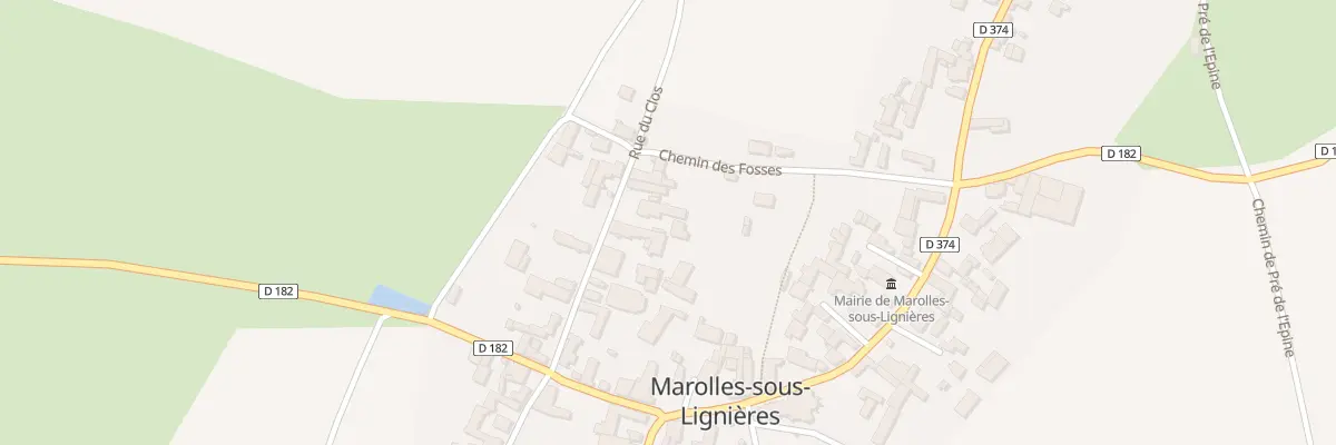 Plan du 10 Rue du Clos à Marolles-sous-Lignières