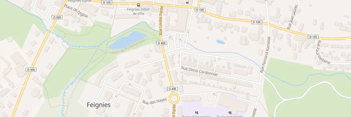 Plan du 11 Rue Louise Parée à Feignies