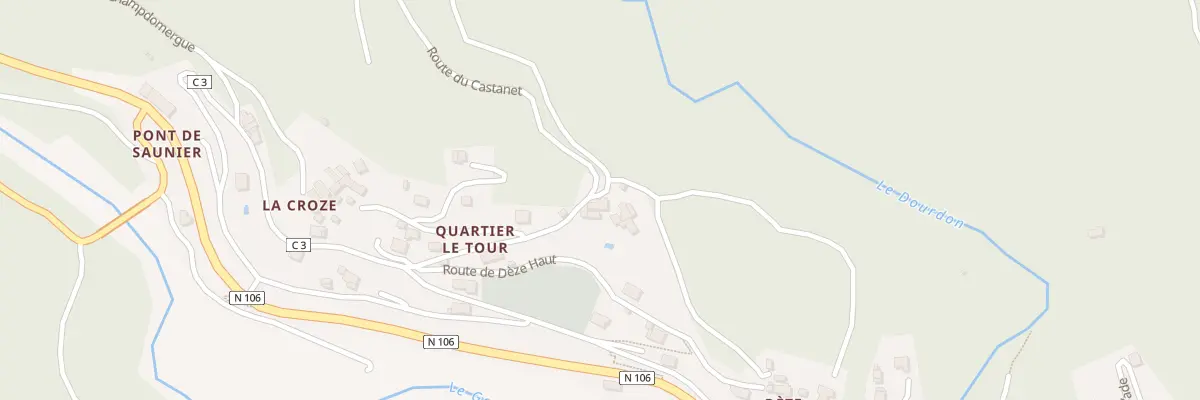 Plan du 5092A Le Tour au Collet-de-Dèze