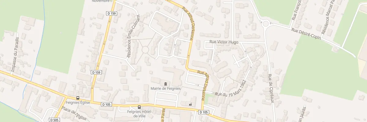 Plan du 1 Rue Alfred Derkenne à Feignies