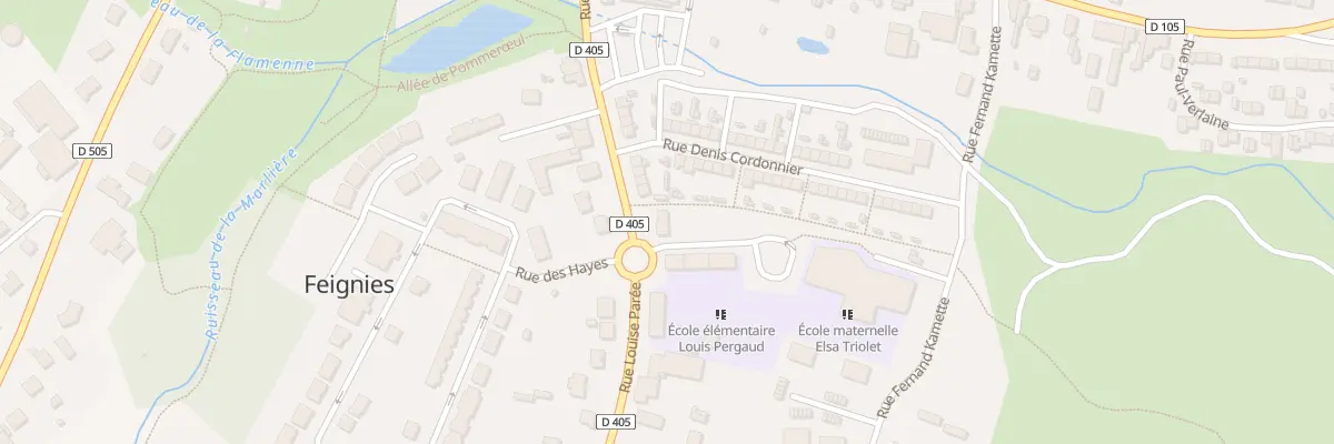 Plan du 25 Rue Louise Parée à Feignies