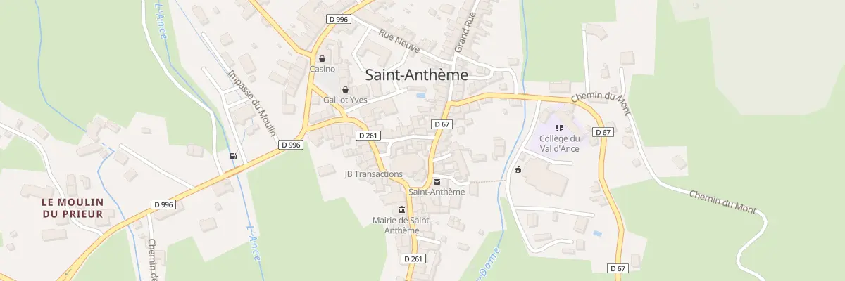 Plan du 9010 Rue des Bouchers à Saint-Anthème