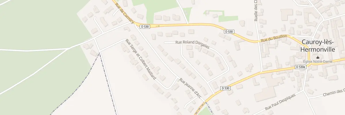 Plan du 13 Rue Roland Dorgeles à Cauroy-lès-Hermonville