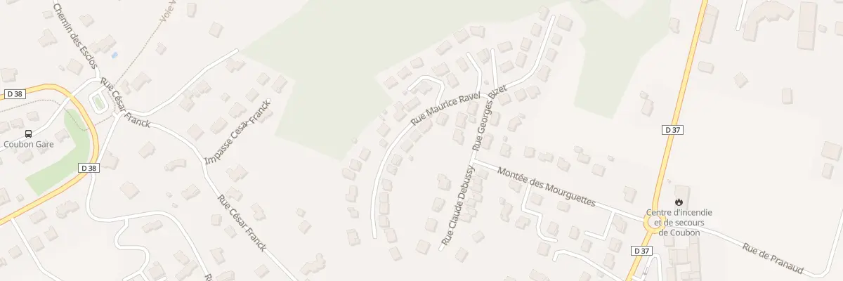 Plan du 9019 Rue Maurice Ravel - Mourguette à Coubon
