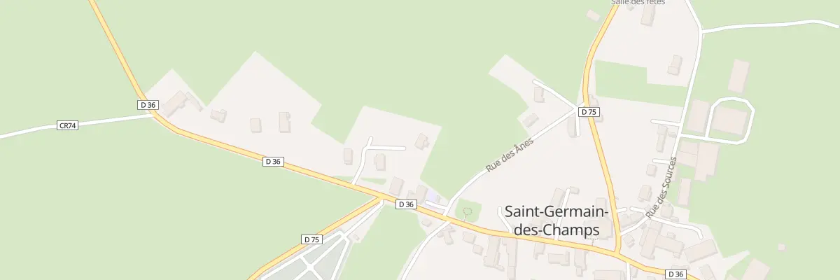 Plan de la Rue de Vézelay (bourg) à Saint-Germain-des-Champs