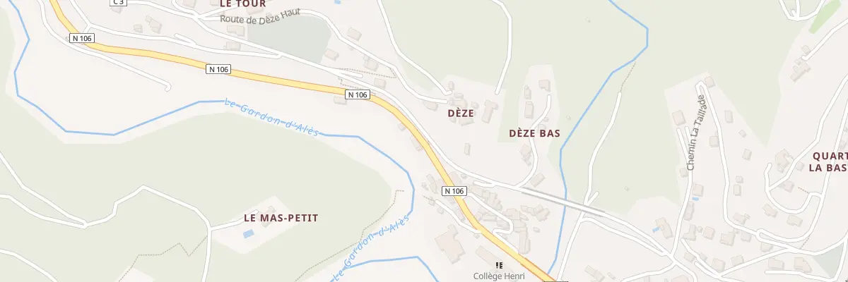 Plan du 5099 Rte Nationale 106 au Collet-de-Dèze