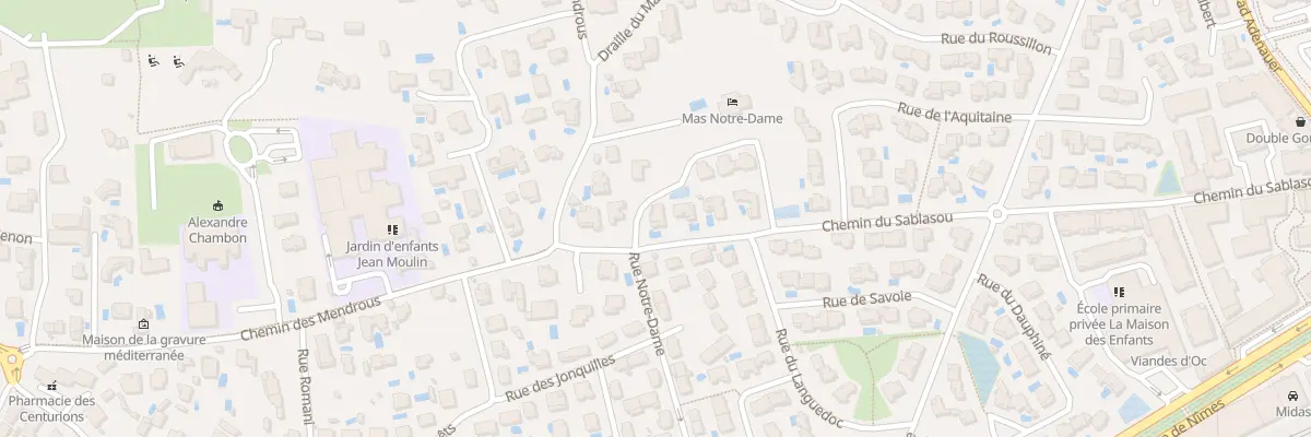 Plan du 65 Che du Sablassou à Castelnau-le-Lez