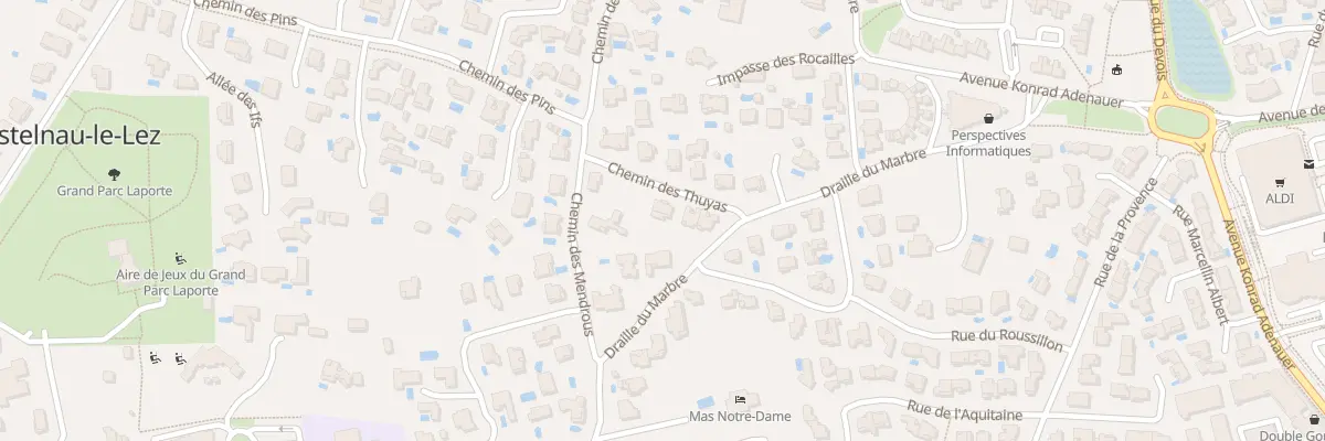 Plan du 70 Che des Thuyas à Castelnau-le-Lez
