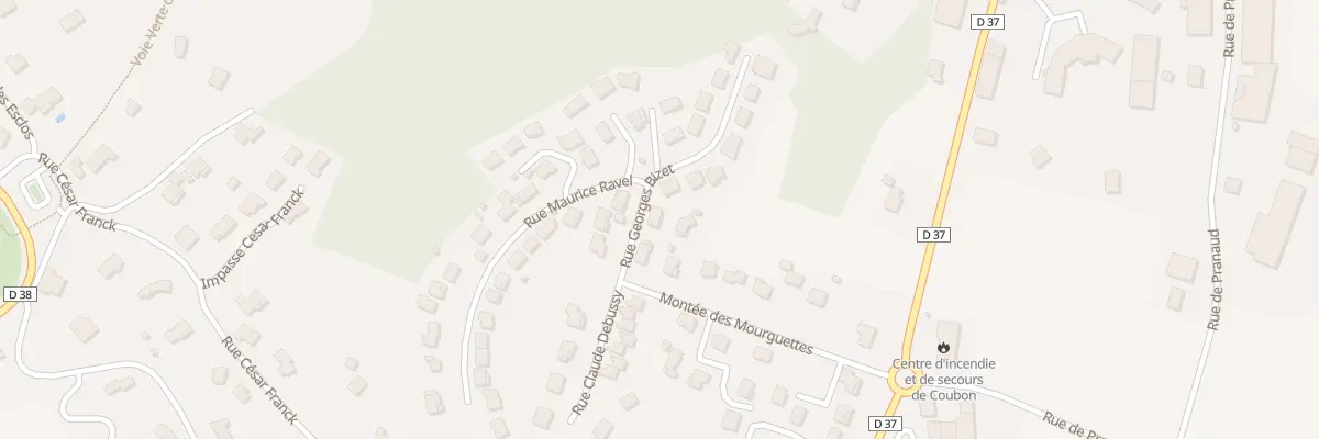 Plan du 7 Rue Georges Bizet-Mourguettes à Coubon