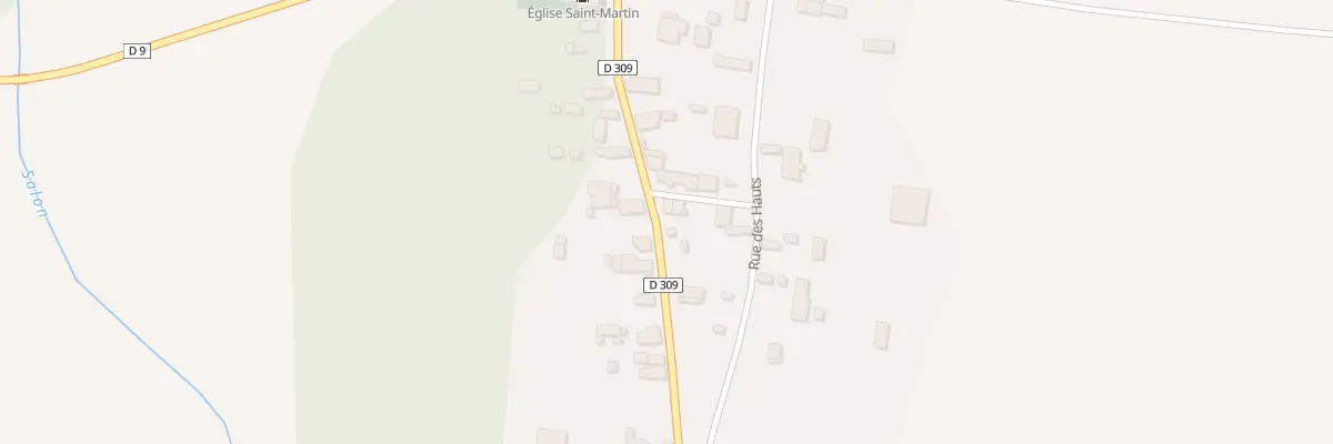 Plan du 9 Rue de l’Eglise à Courcemain