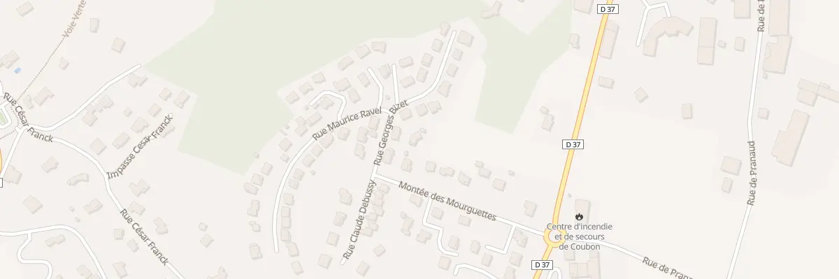 Plan du 5 Rue Georges Bizet-Mourguettes à Coubon