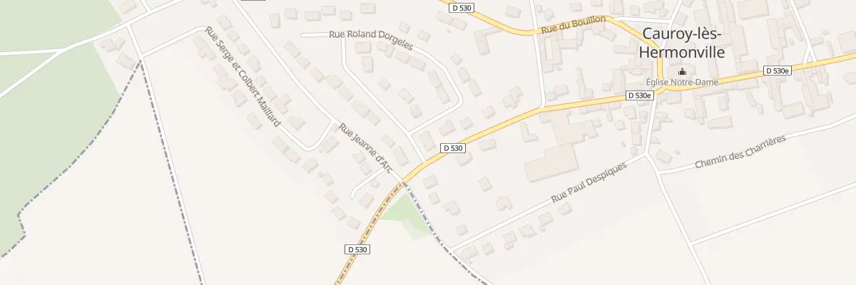 Plan du 2 Rue Roland Dorgeles à Cauroy-lès-Hermonville