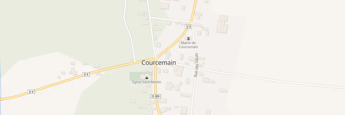 Plan du 2 Rue de la Mairie à Courcemain