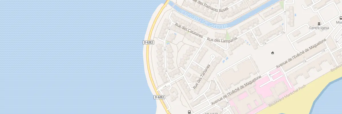 Plan du 10 Rue des Catalanes à Palavas-les-Flots