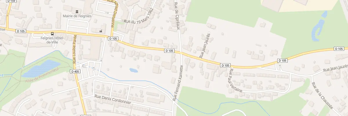Plan du 62 Rue Jean Jaurès à Feignies
