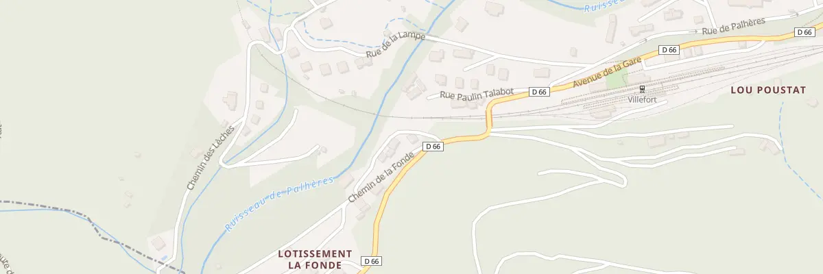Plan du 2 Rue de la Fonde à Villefort